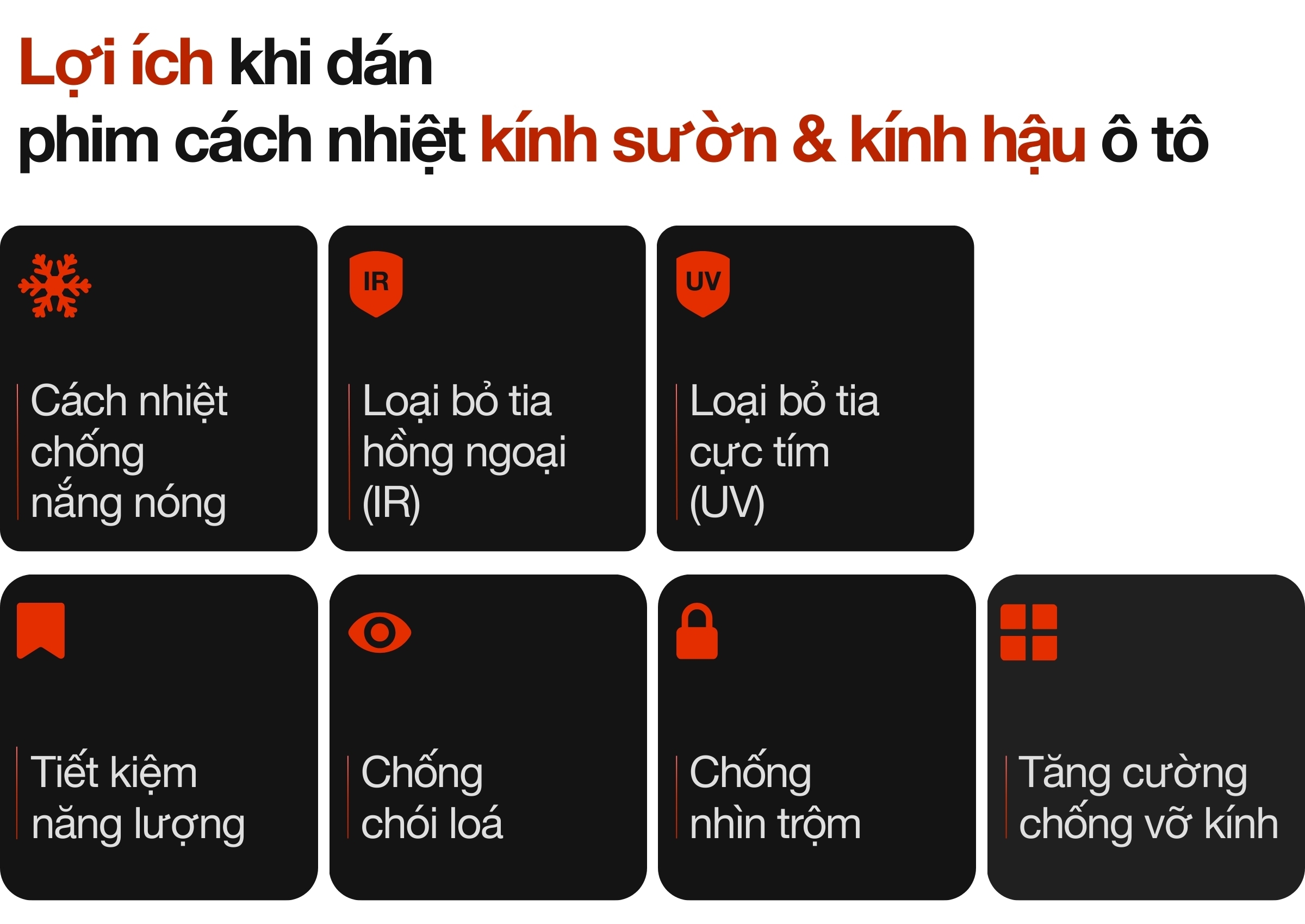 Lợi ích khi dán phim cách nhiệt kính sườn và kính hậu