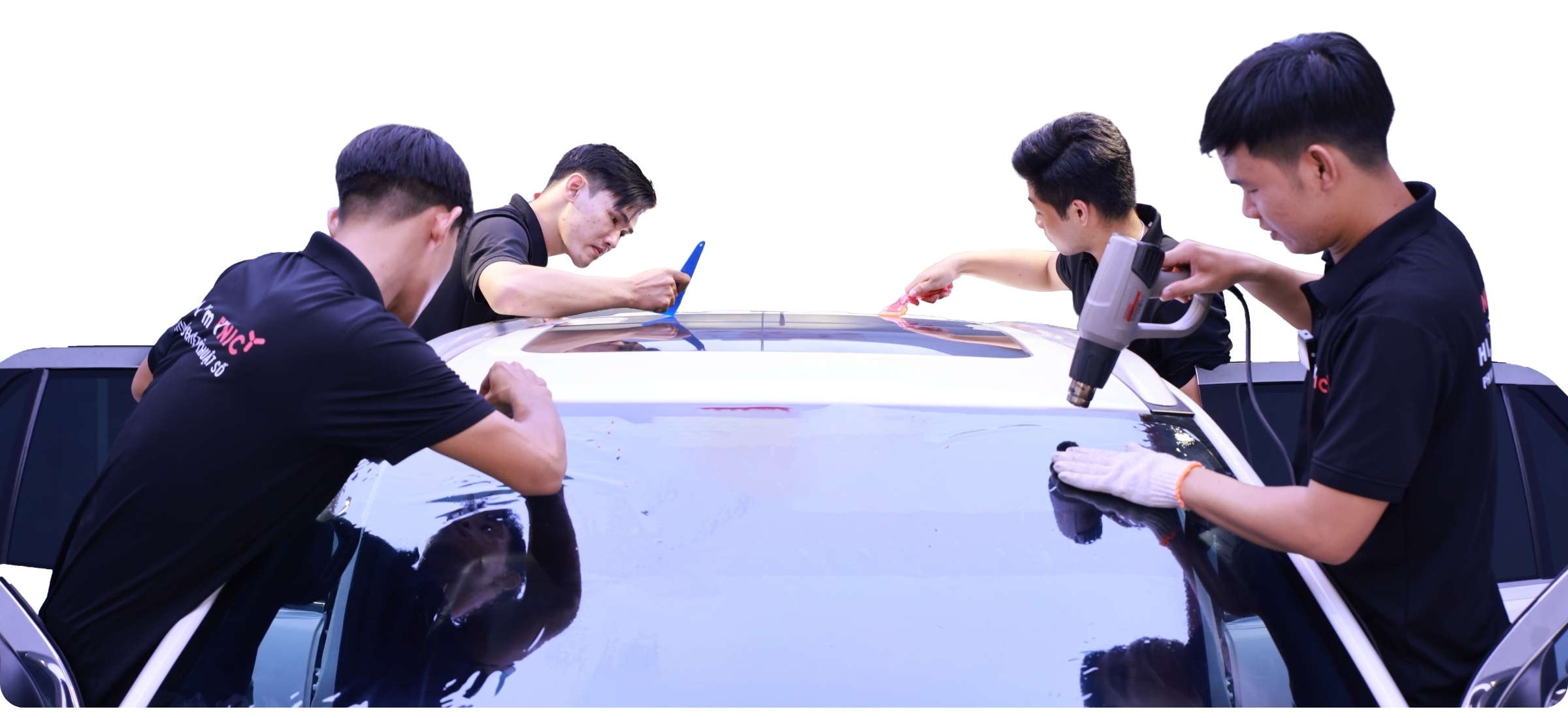Quy trinh dán phim cách nhiệt cửa sổ trời