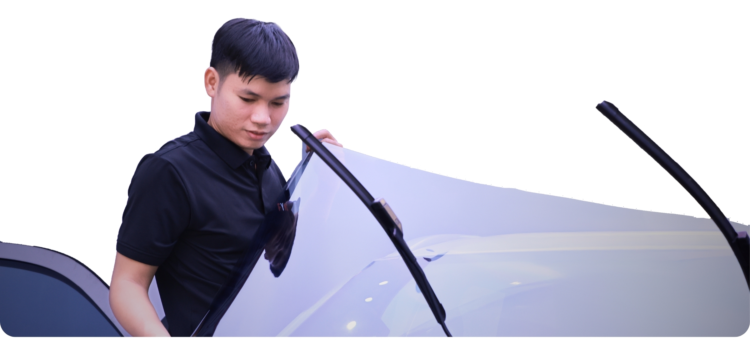 Quy trình dán phim cách nhiệt kính lái