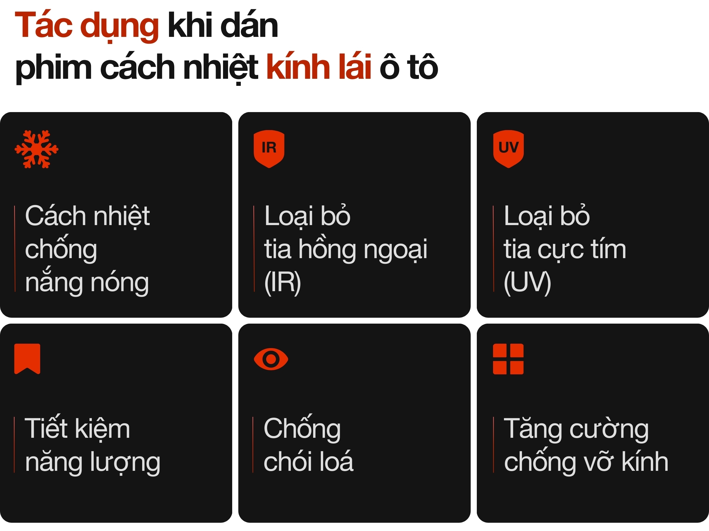 Tác dụng khi dán phim cách nhiệt kính lái ô tô