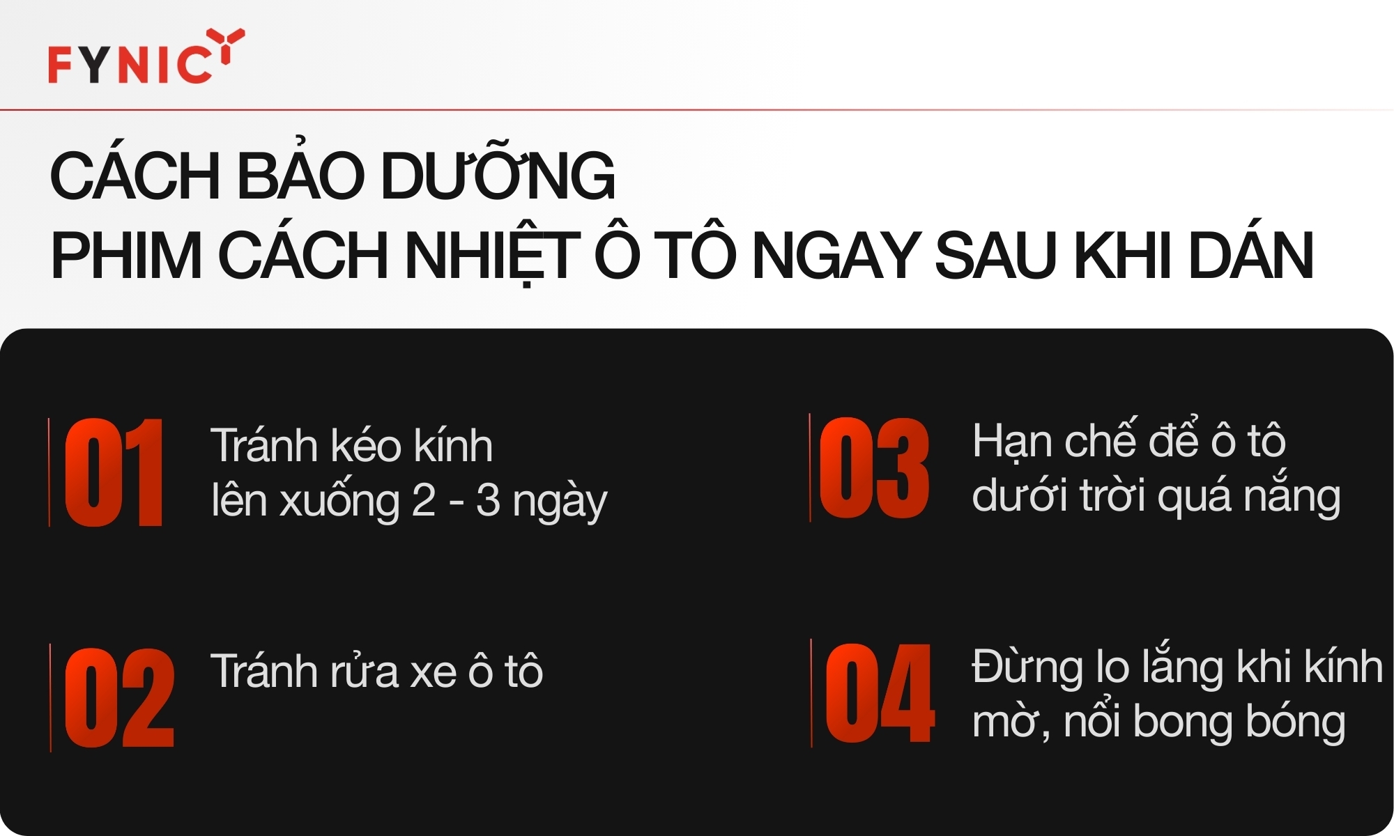 Cách bảo dưỡng phim cách nhiệt ô tô ngay sau khi dán 