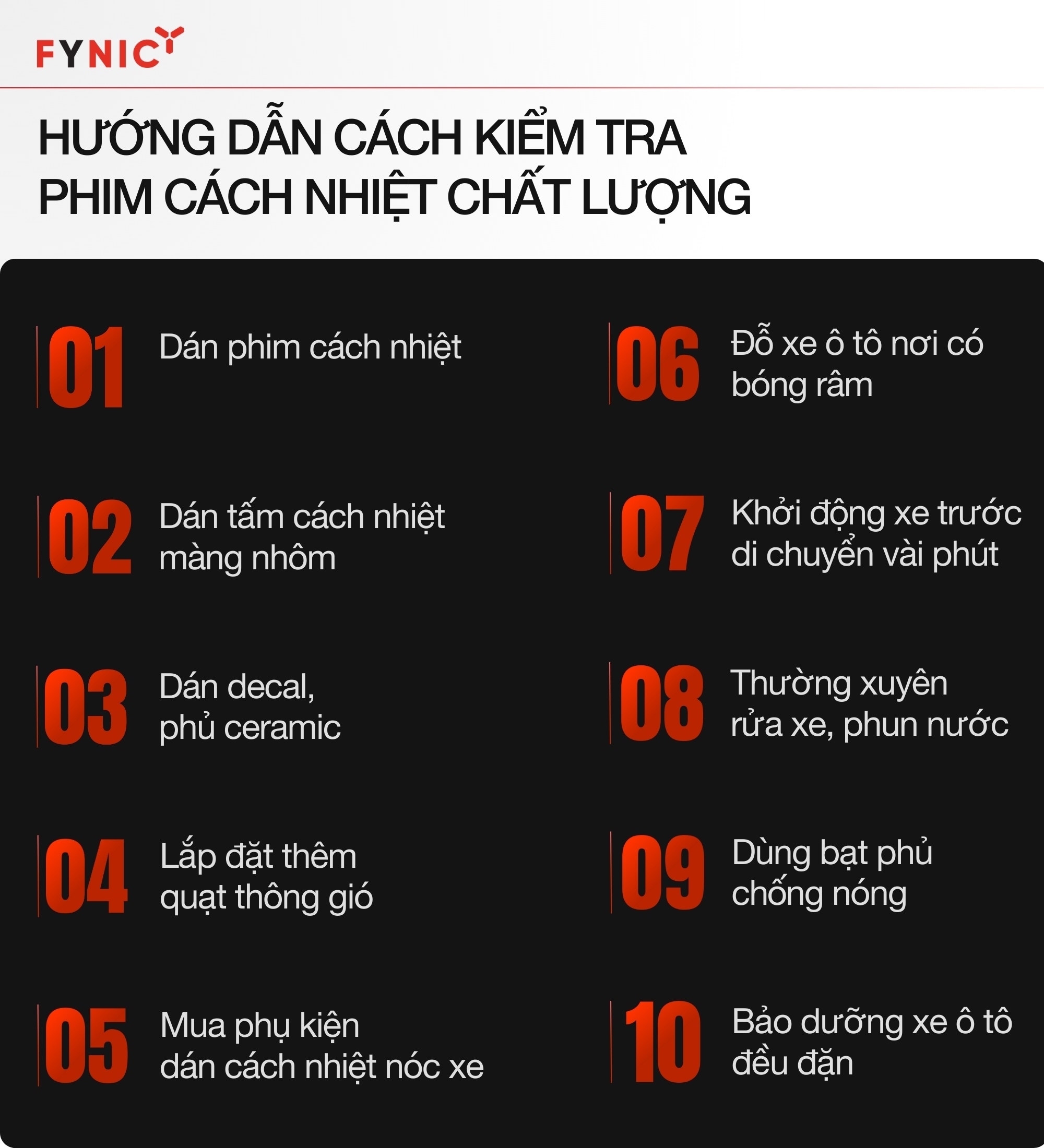 Cách kiểm tra phim cách nhiệt chất lượng