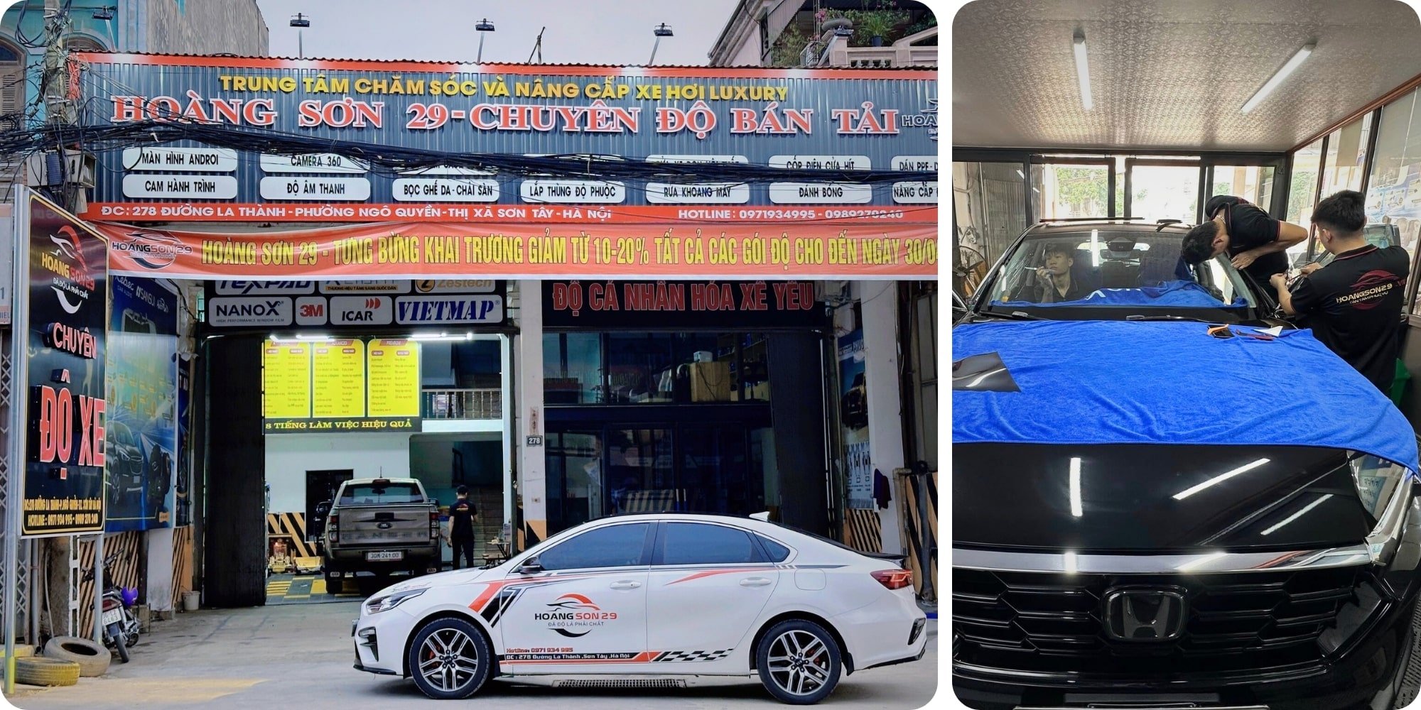 Garage Hoàng Sơn 29 là đơn vị dán phim cách nhiệt ô tô Hà Nội chuyên nghiệp 