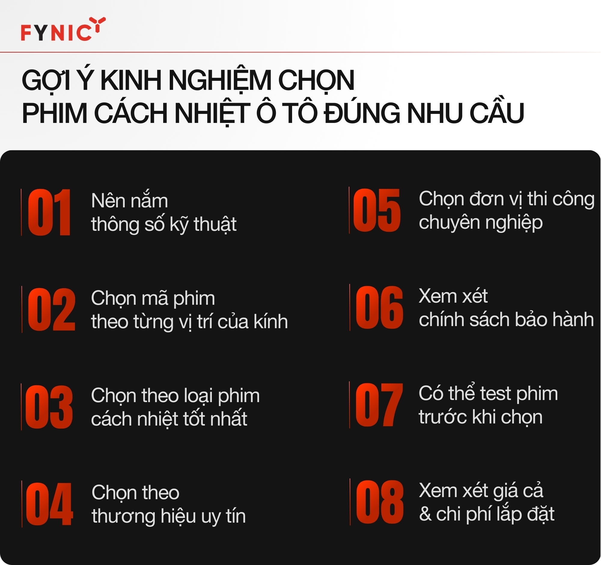 Gợi ý cách chọn phim cách nhiệt ô tô đúng nhu cầu