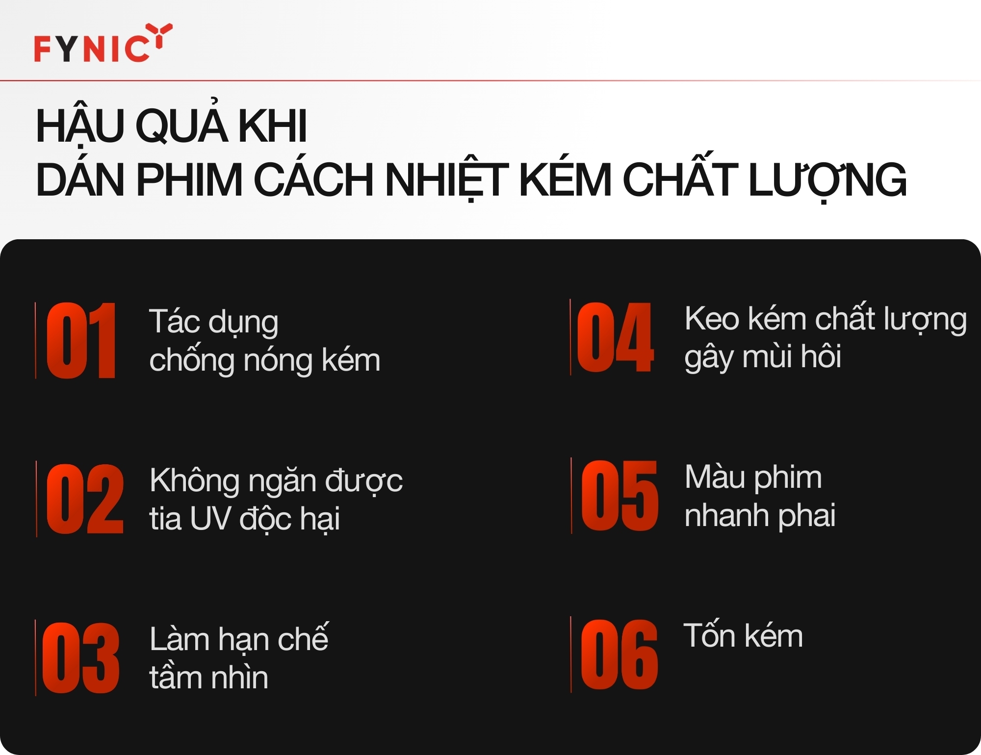 Hậu quả khi dán phim cách nhiệt kém chất lượng