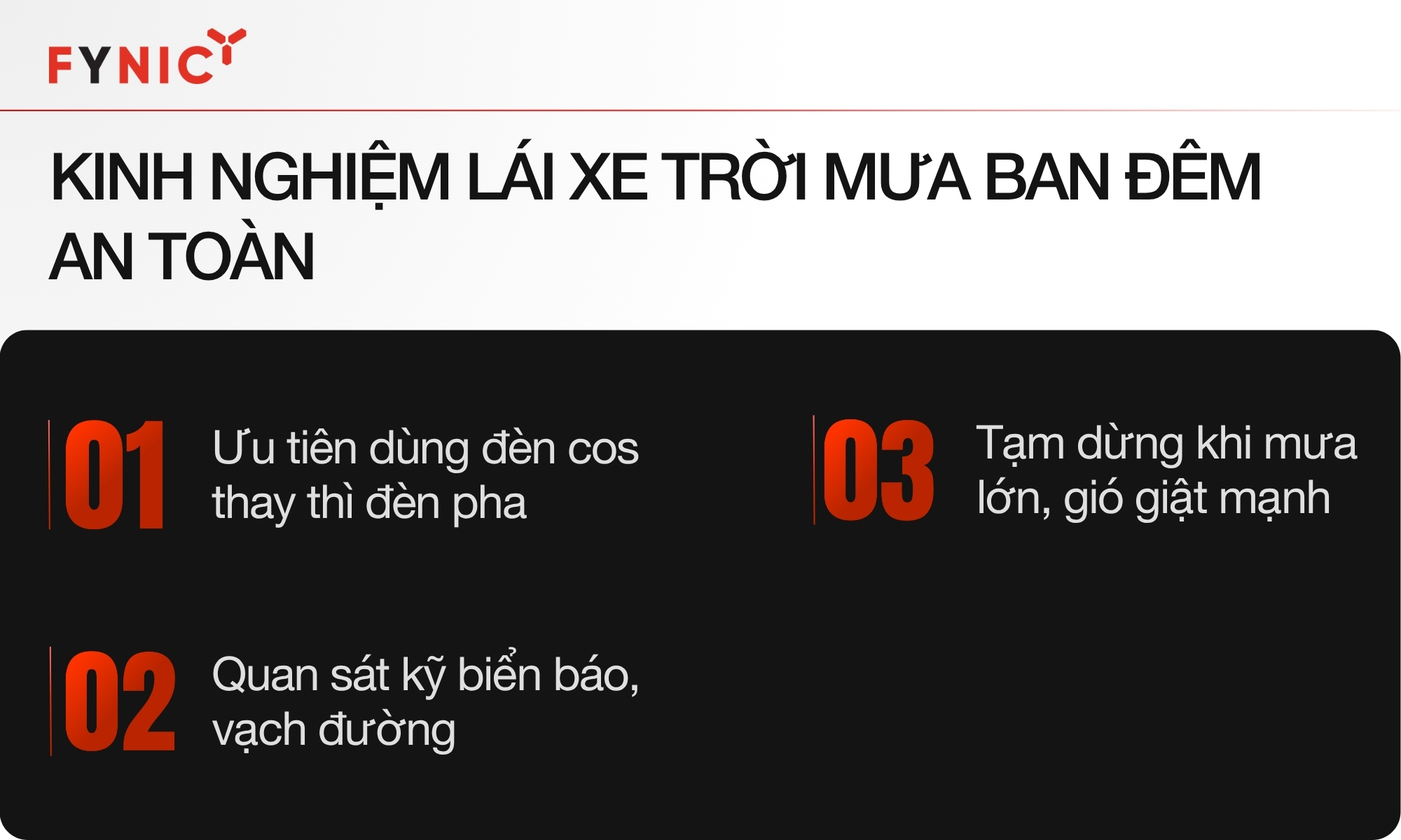 Kinh nghiệm lái xe trời mưa ban đêm