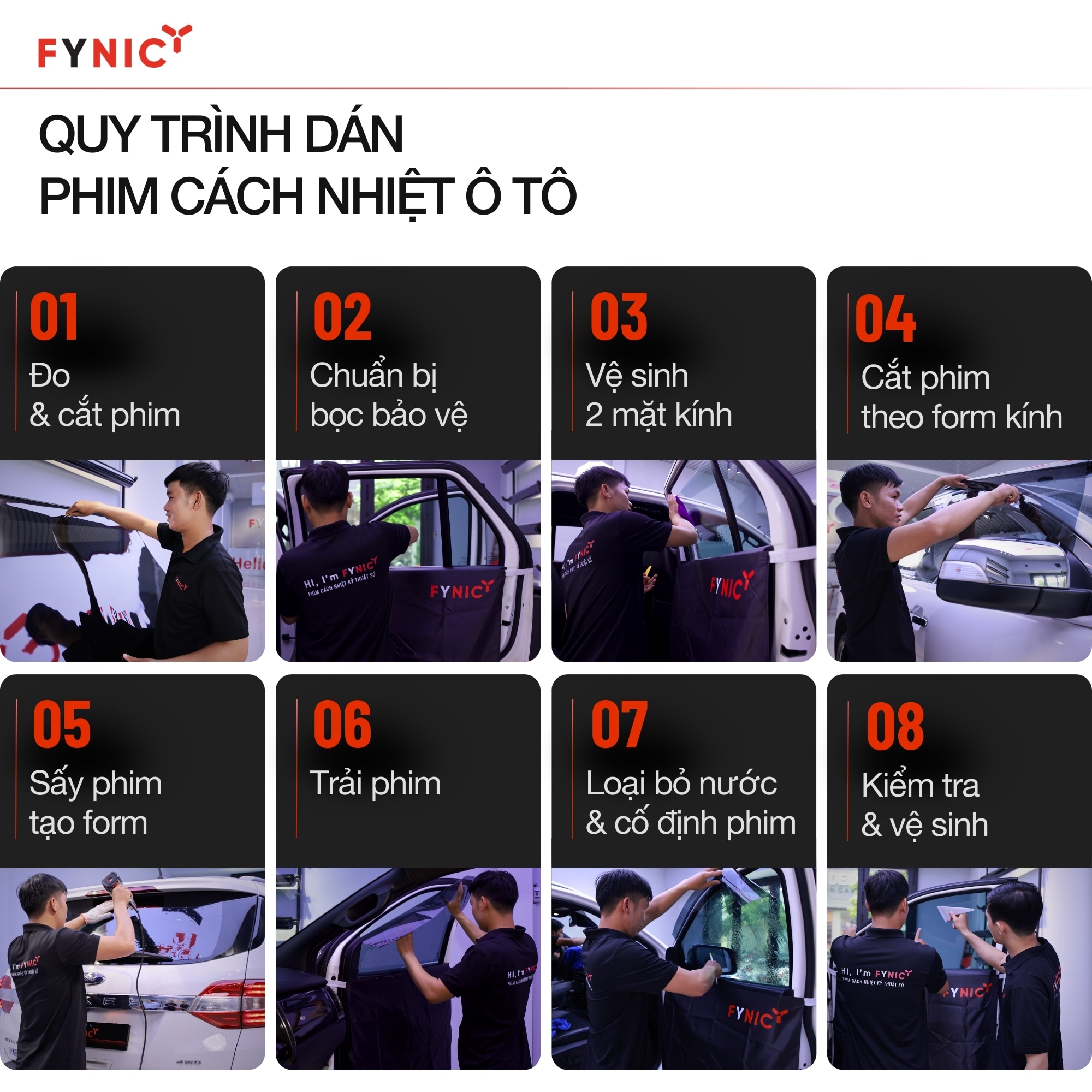 Quy trinh dan phim cach nhiet o to