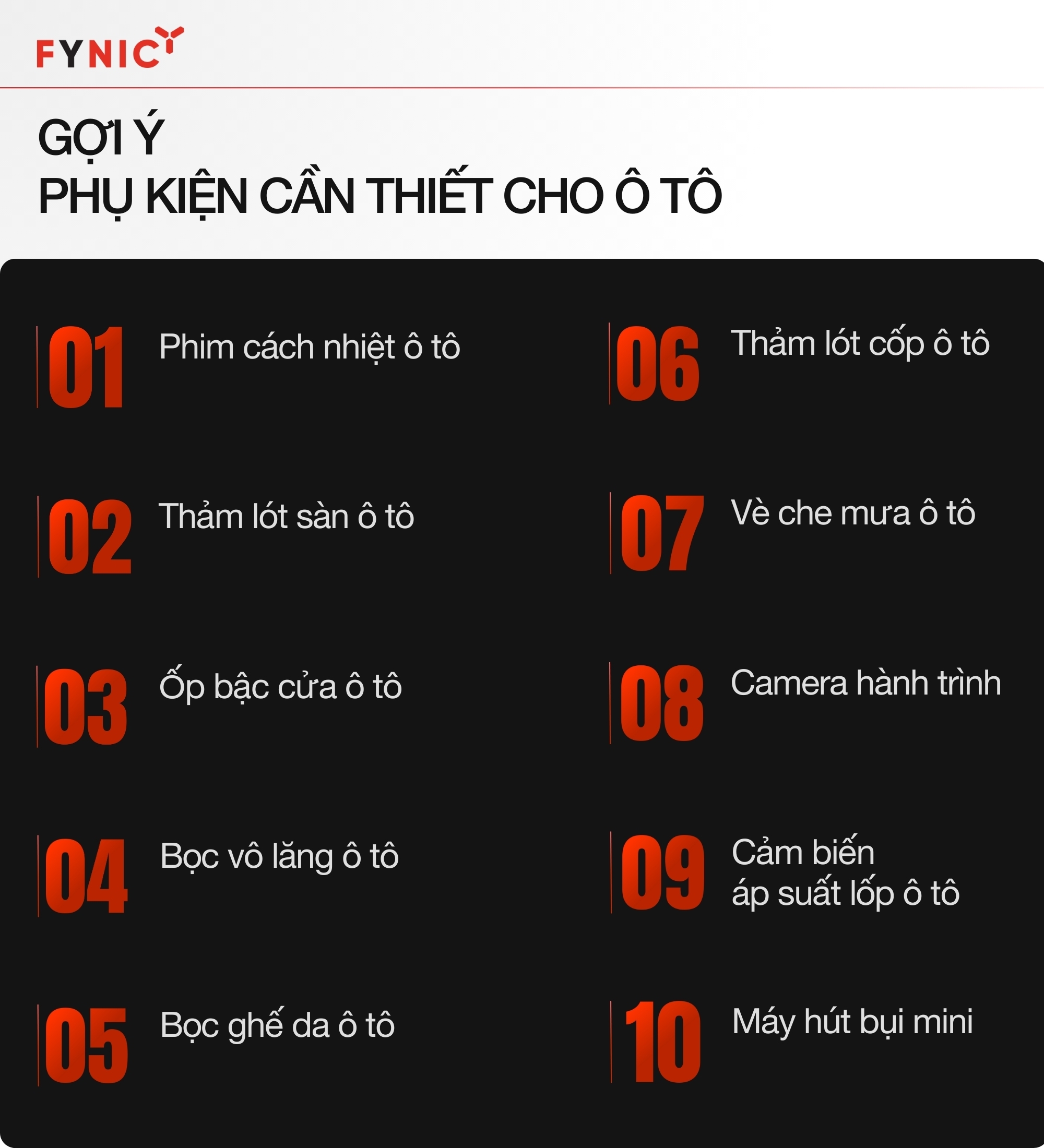 Gợi ý 18 phụ kiện cần thiết cho ô tô, cần lưu ý gì khi chọn 1 Gợi ý phụ kiện cần thiết cho ô tô, cần lưu ý gì khi chọn