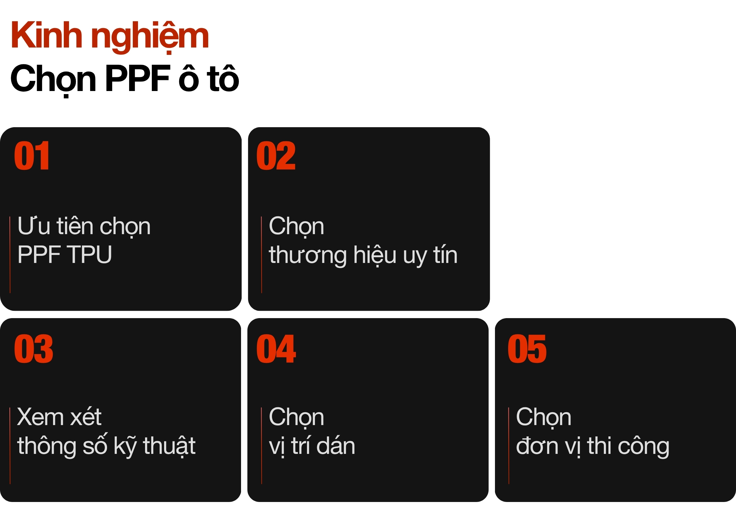 Kinh nghiệm chọn PPF ô tô