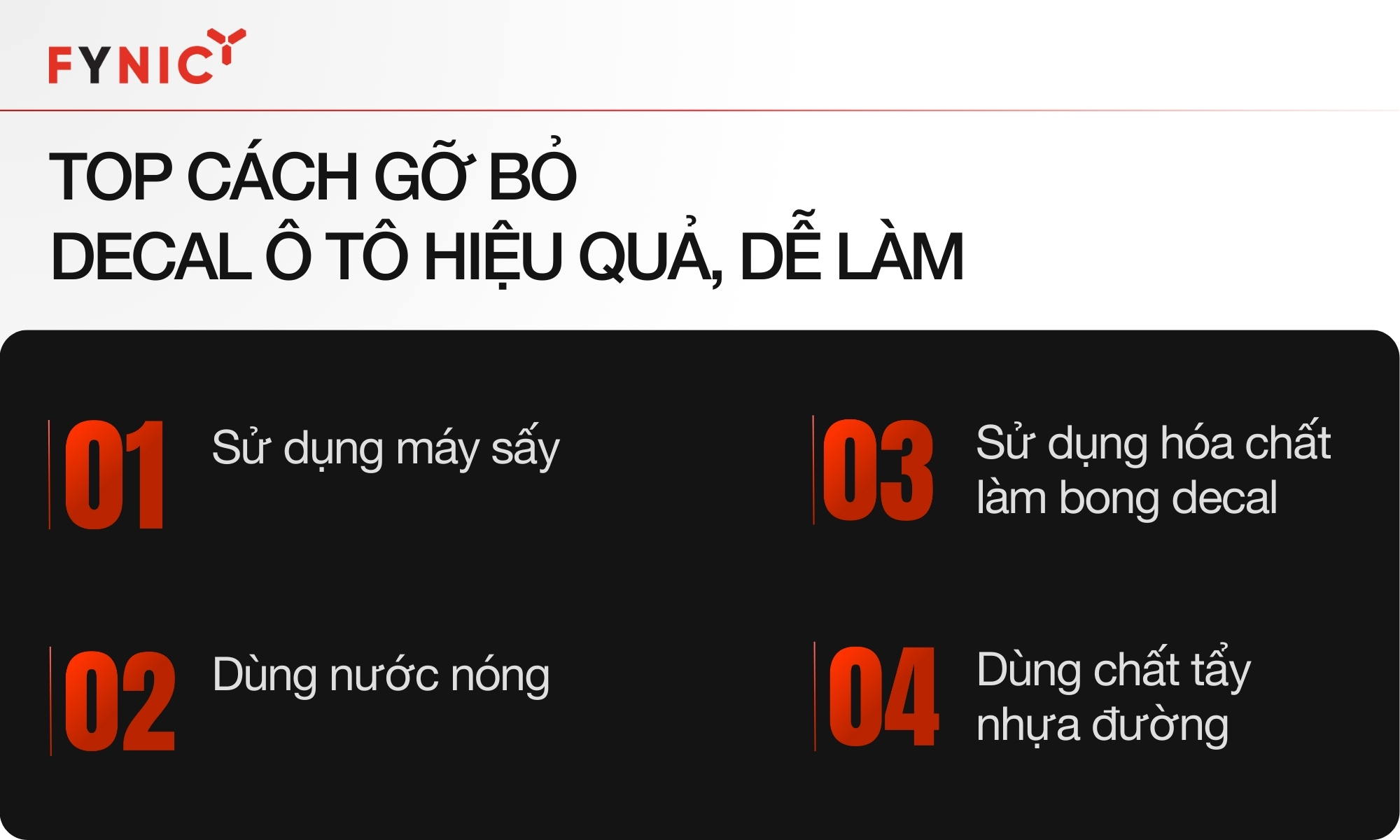 Chia sẻ 4 cách gỡ bỏ decal ô tô hiệu quả, dễ thực hiện 1 4 cách gỡ bỏ decal ô tô hiệu quả, dễ thực hiện