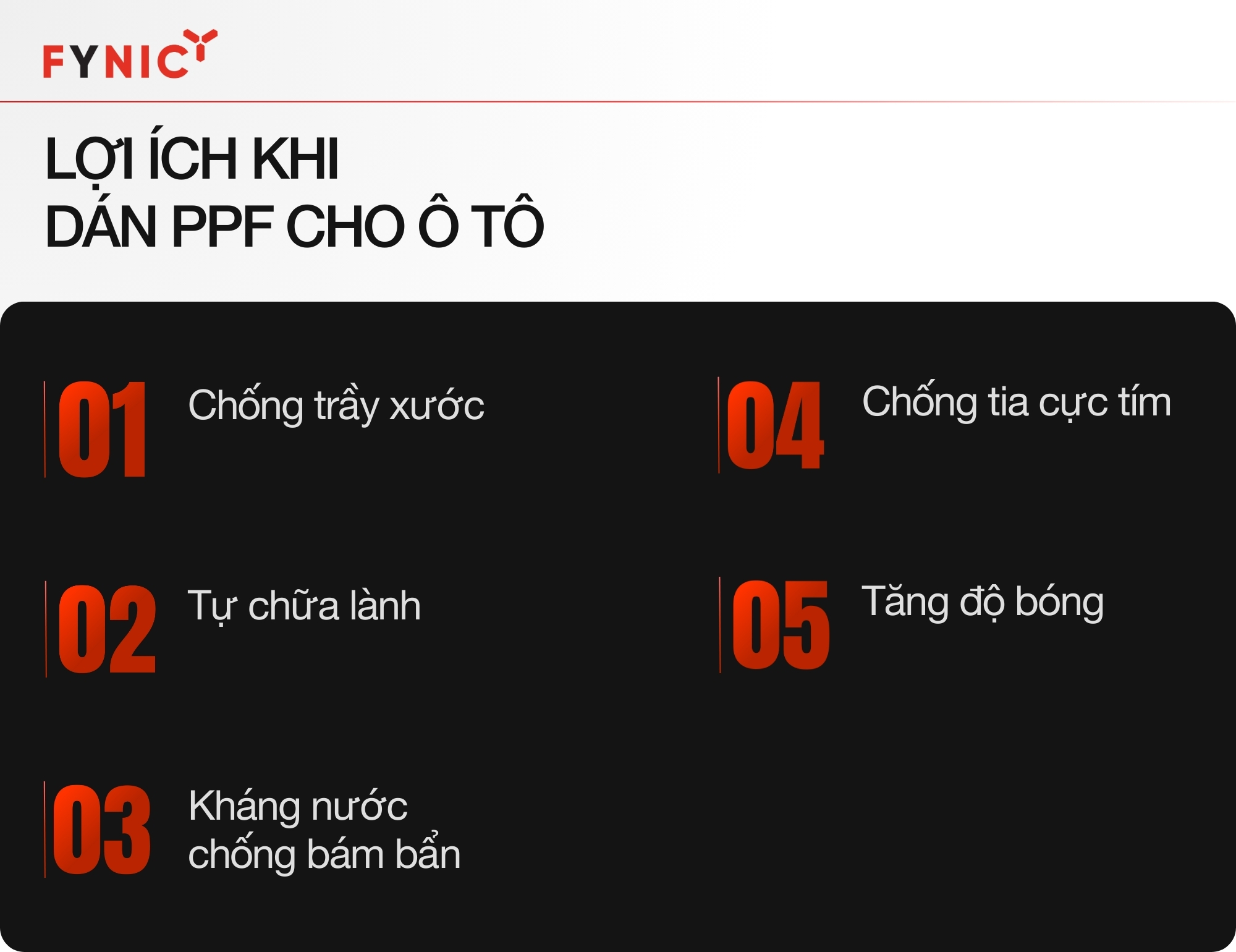 Dán phim bảo vệ PPF mang đến nhiều lợi ích vượt trội cho ô tô infographic