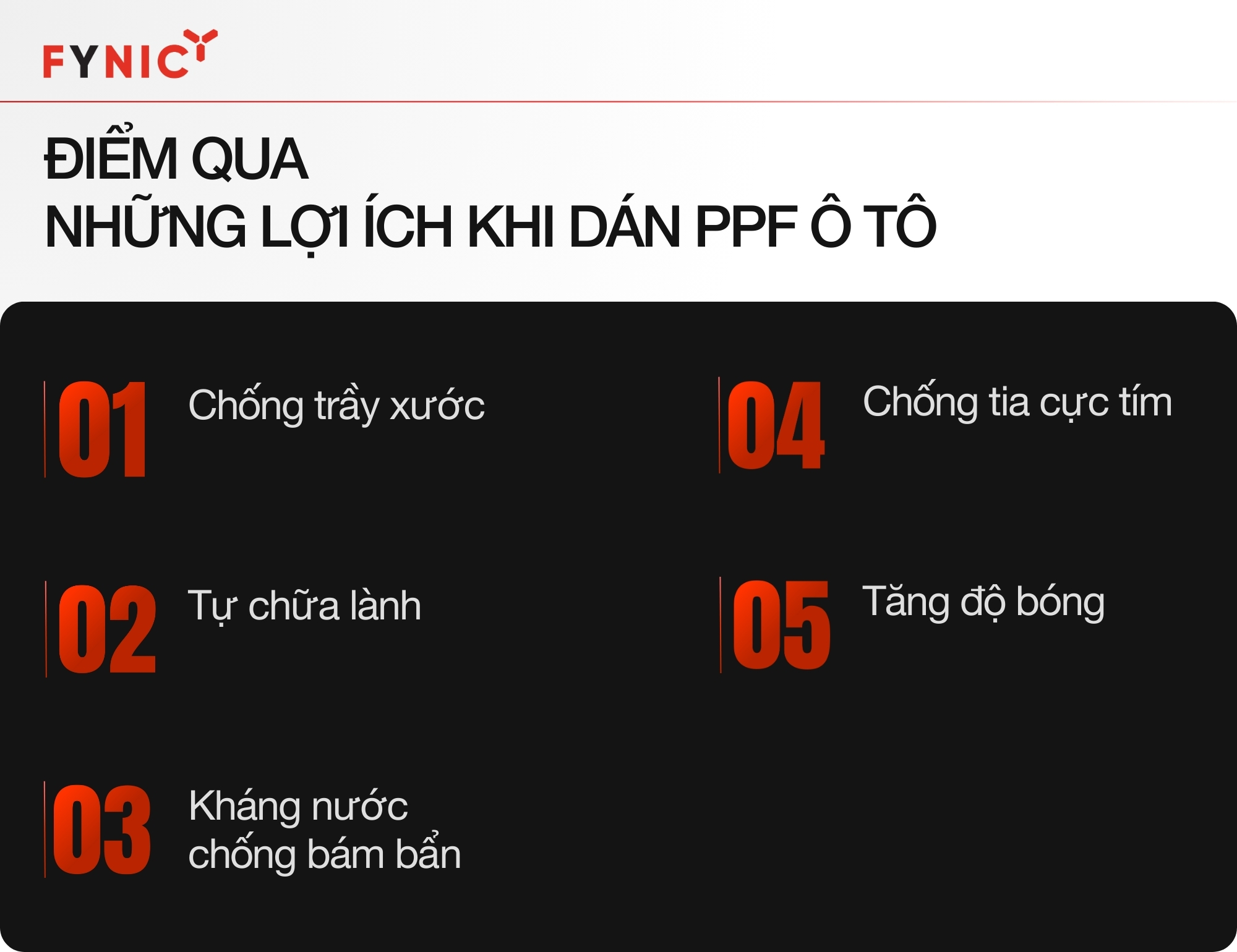Tìm hiểu về lợi ích khi dán PPF cho ô tô và cách chọn phim đảm bảo chất lượng 1 Những lợi ích khi dán PPF cho ô tô infographic