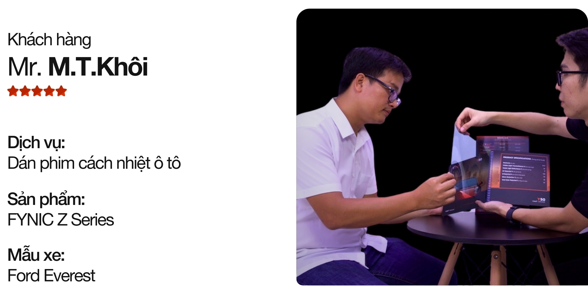 Mr. M.T.Khôi - Dán phim ô tô Ford Everest 1 trai nghiem khach hang ford everest mr khoi 7