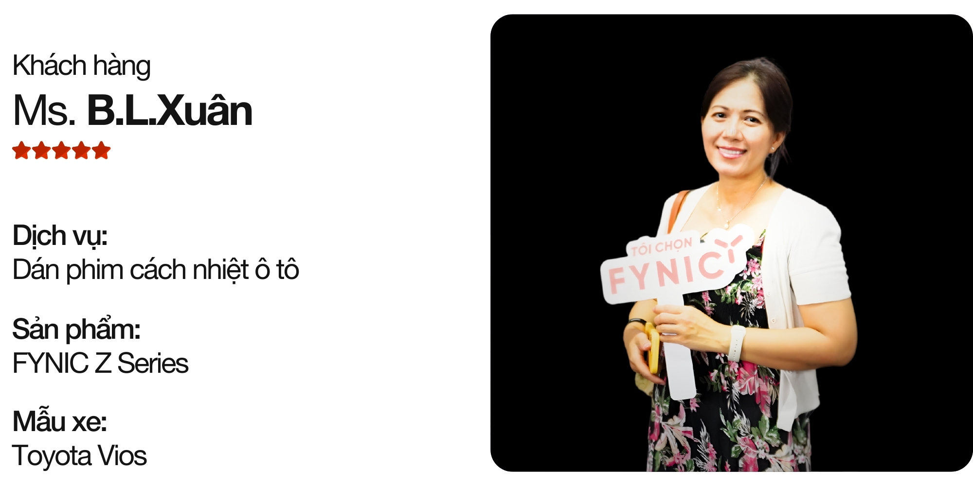 Ms. B.L.Xuân - Dán phim ô tô Toyota Vios 1 trai nghiem khach hang toyota vios ms xuan 5